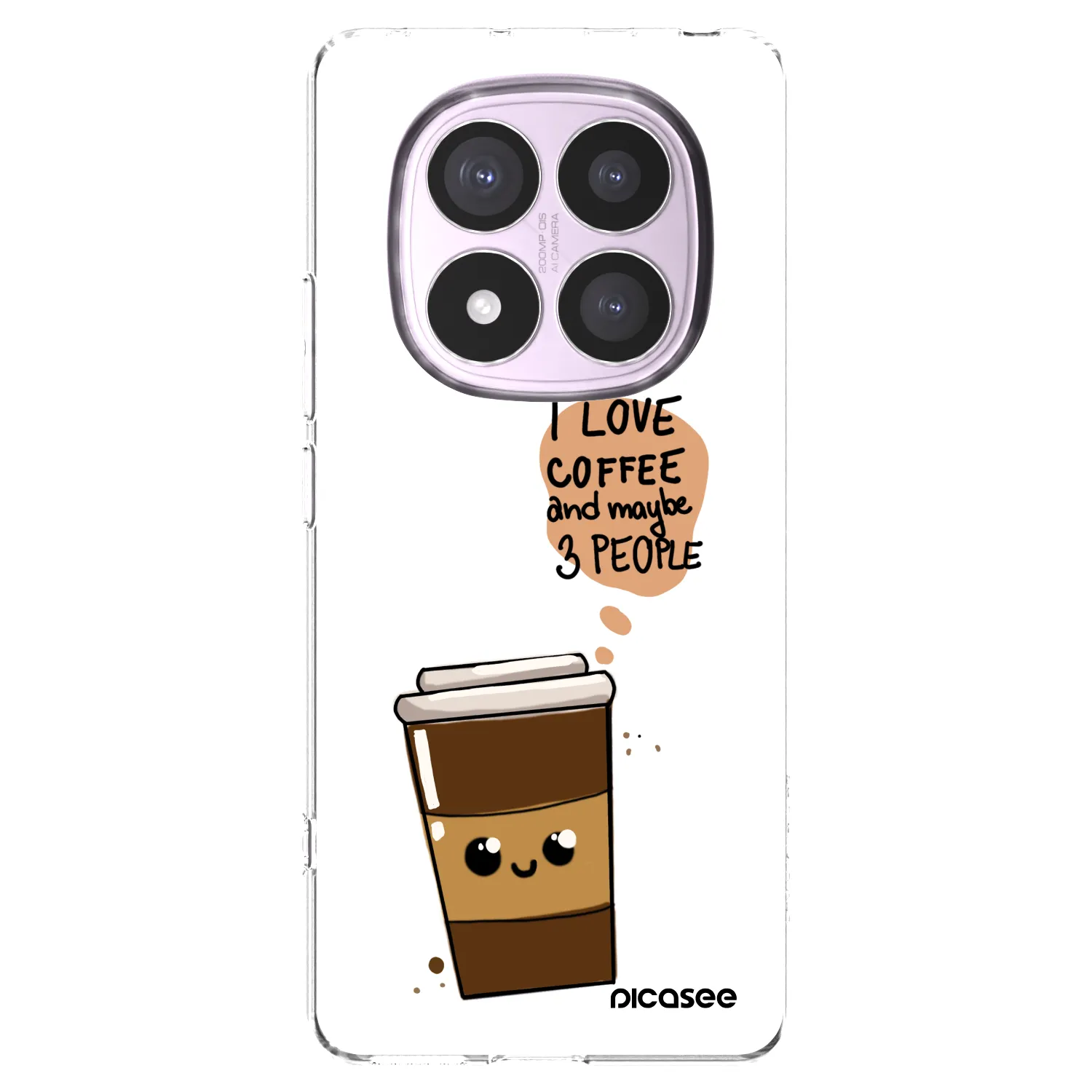 Picasee διαφανής θήκη σιλικόνης Xiaomi Redmi Note 14 Pro 4G - Cute coffee