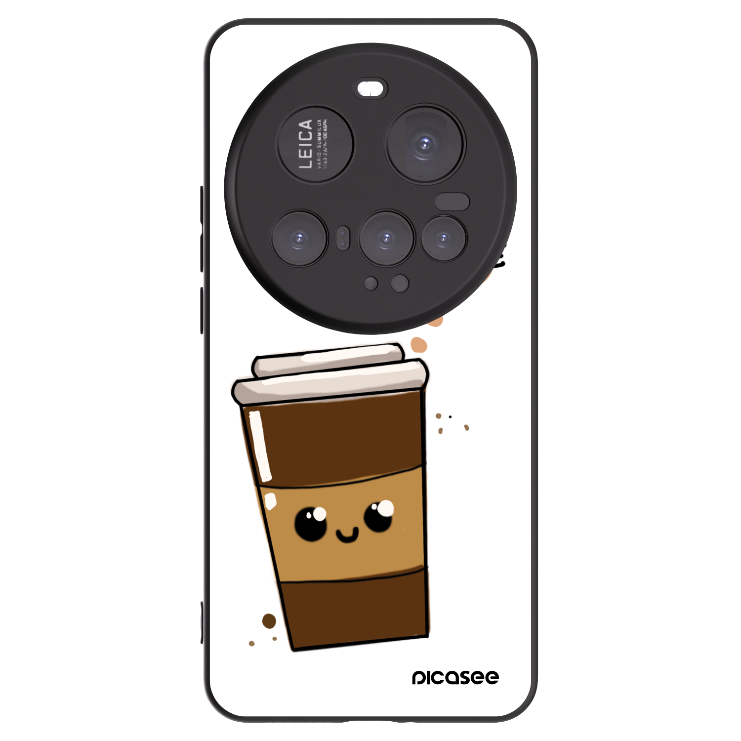 Picasee Μαύρη θήκη σιλικόνης για Xiaomi 15 Ultra - Cute coffee