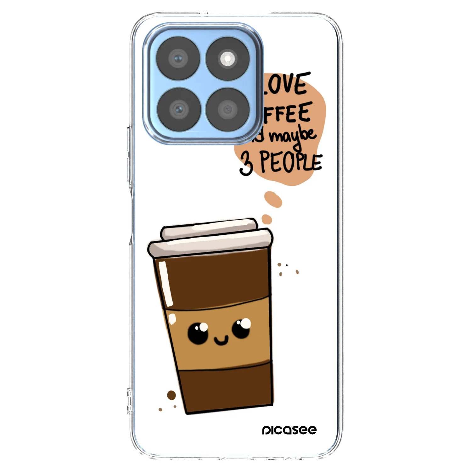 Picasee διαφανής θήκη σιλικόνης Honor X8c - Cute coffee