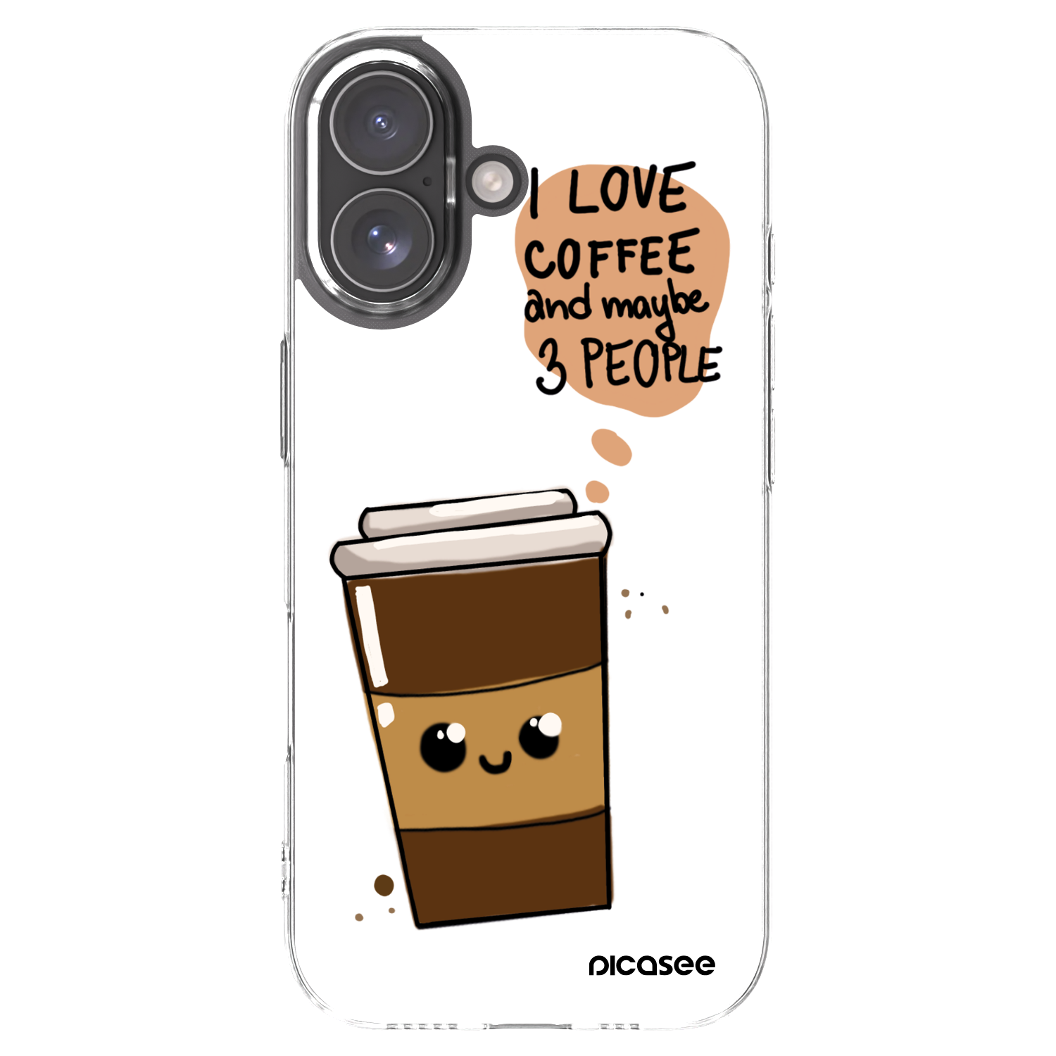 Picasee διαφανής θήκη σιλικόνης Apple iPhone 17 - Cute coffee