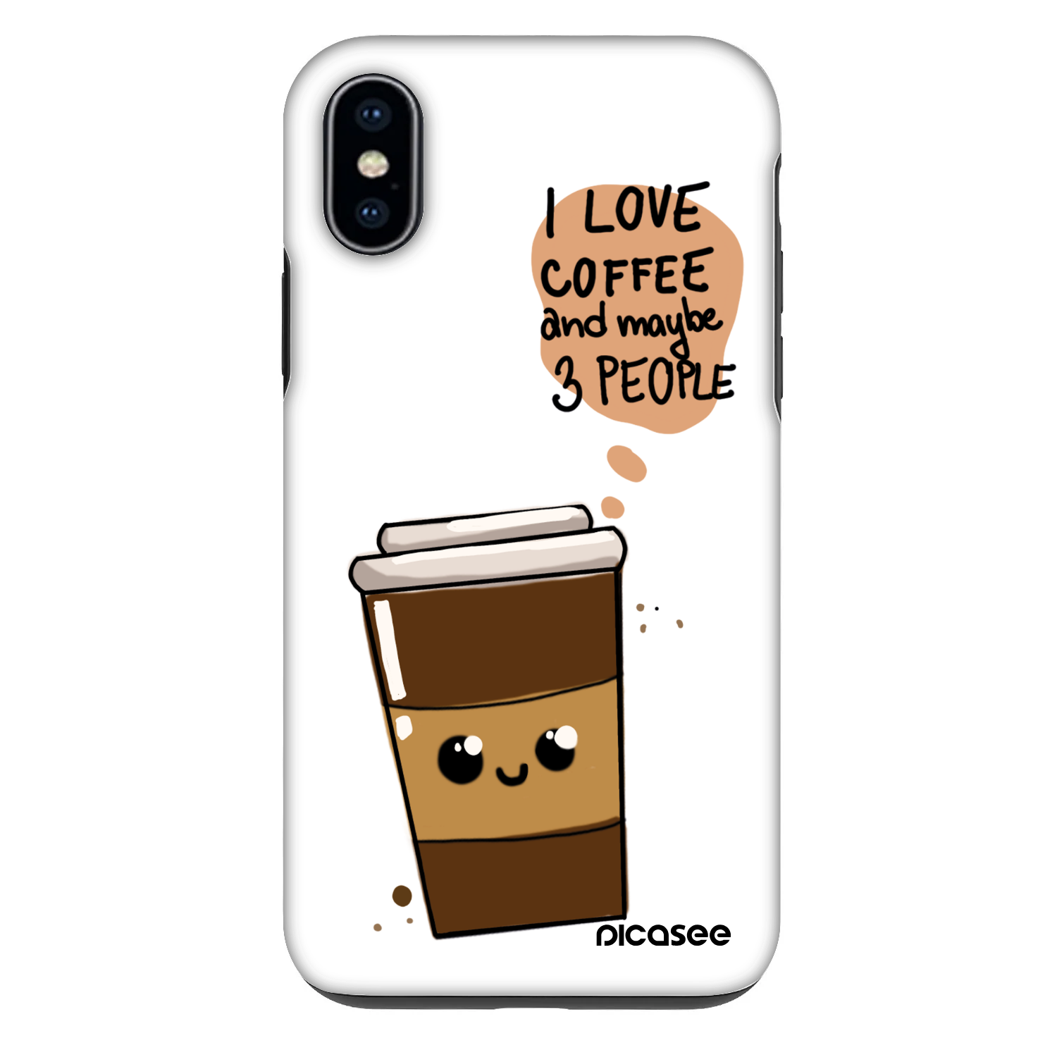Picasee Fashion Case για Apple iPhone X/XS - Cute coffee