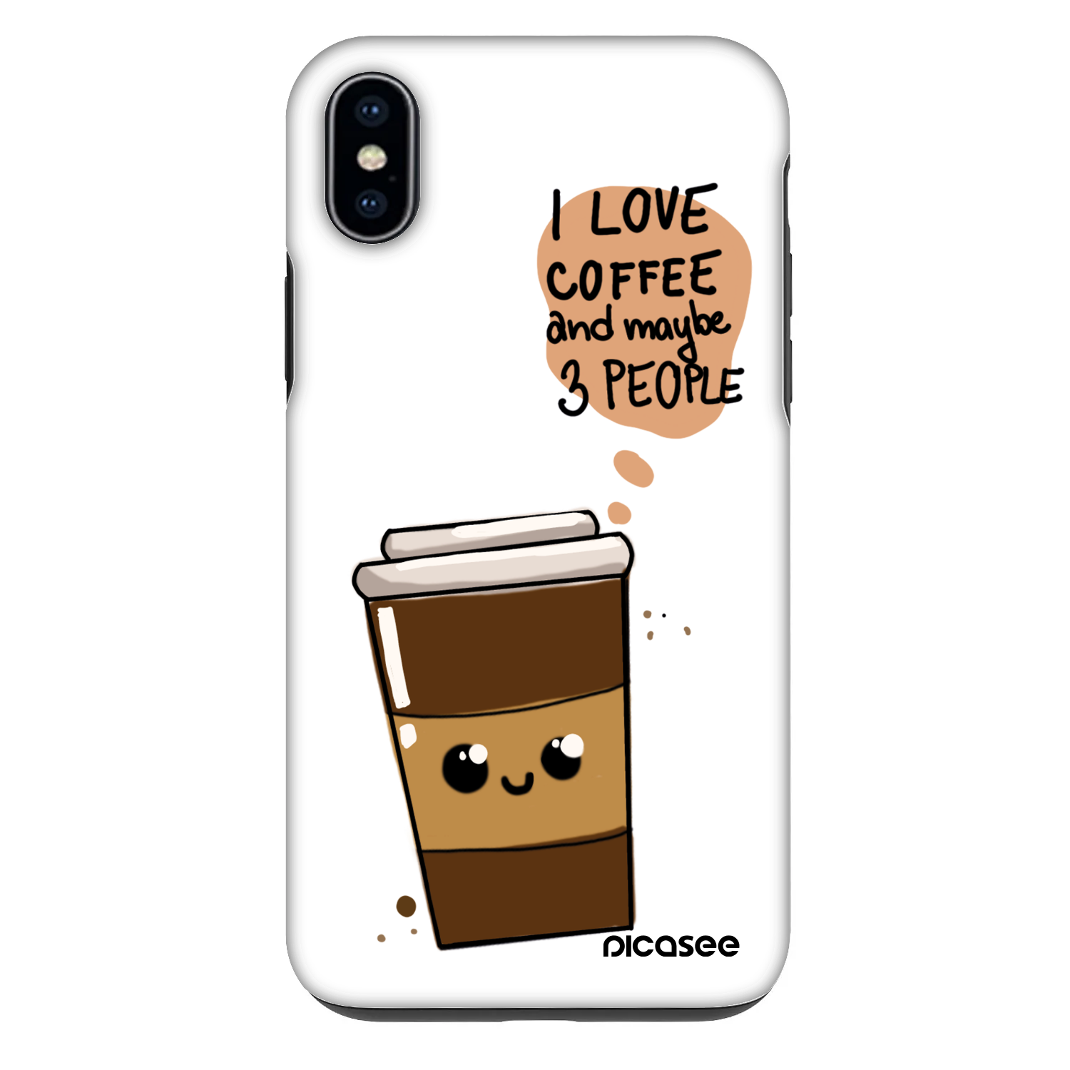 Picasee Fashion Case για Apple iPhone XS Max - Cute coffee