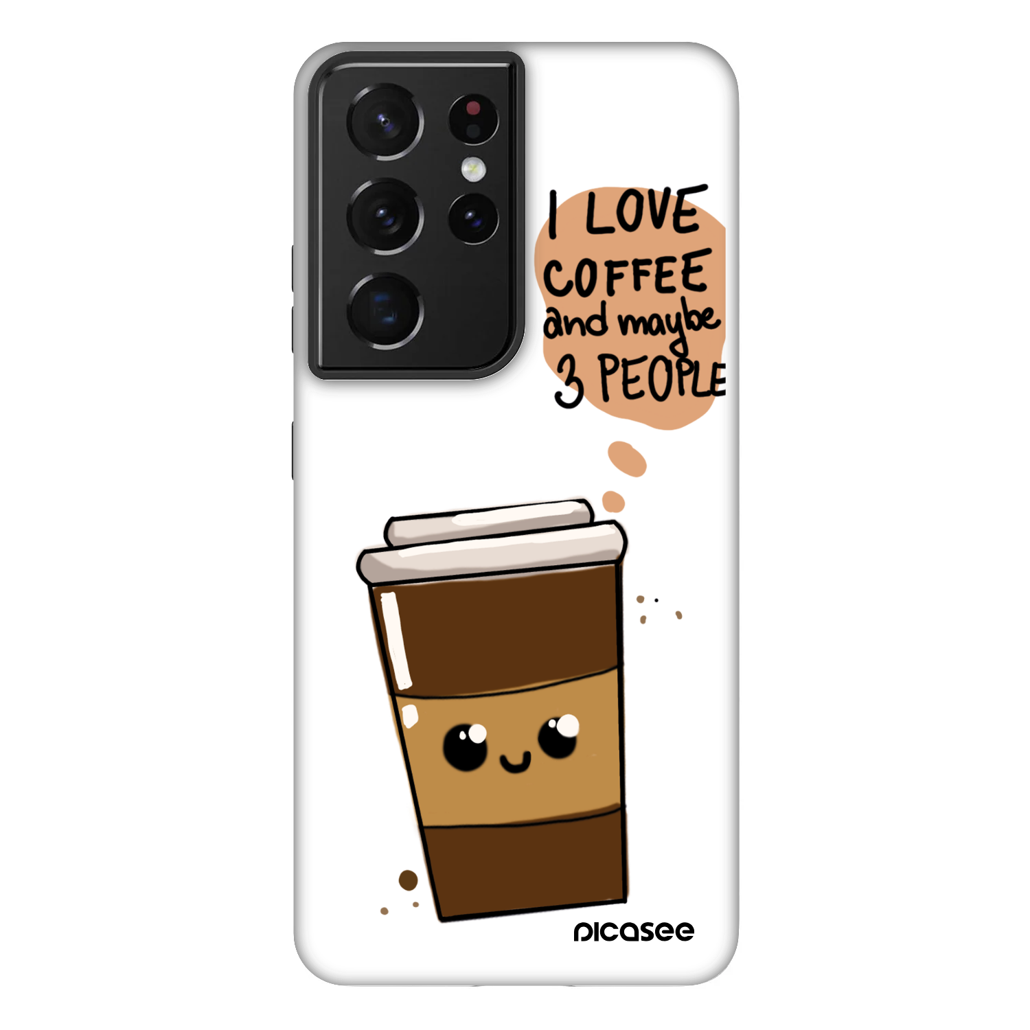 Picasee Fashion Case για Samsung Galaxy S21 Ultra 5G G998B - Cute coffee
