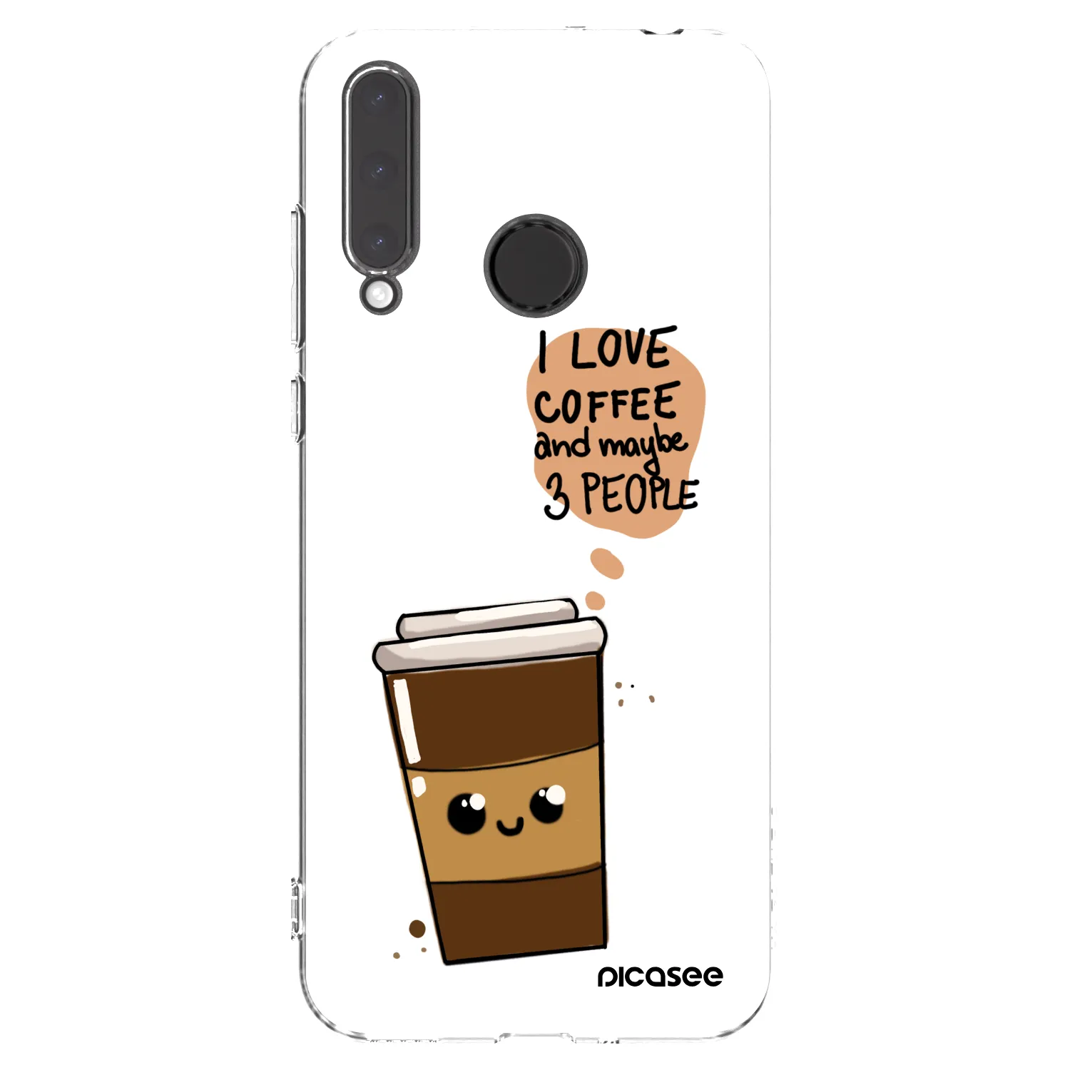 Picasee διαφανής θήκη σιλικόνης Honor 20 Lite - Cute coffee