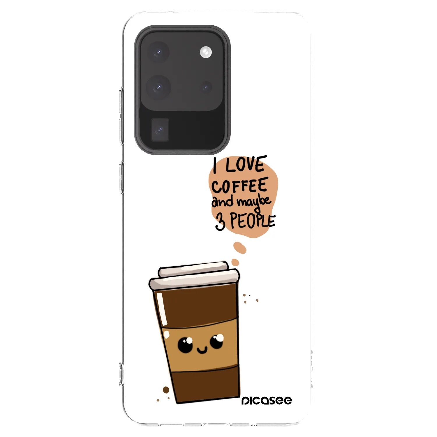 Picasee διαφανής θήκη σιλικόνης Samsung Galaxy S20 Ultra 5G G988F - Cute coffee