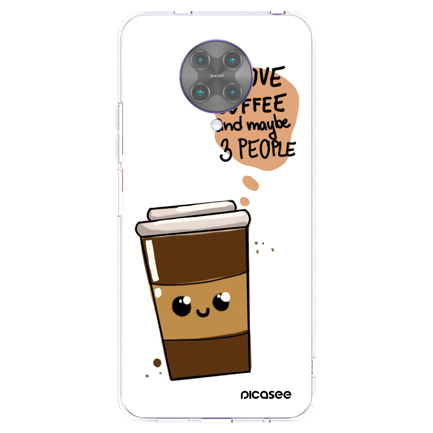 Picasee διαφανής θήκη σιλικόνης Xiaomi Poco F2 Pro - Cute coffee