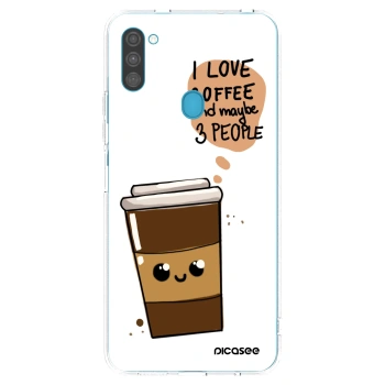 Picasee διαφανής θήκη σιλικόνης Samsung Galaxy M11 - Cute coffee