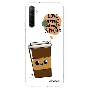 Picasee διαφανής θήκη σιλικόνης Realme 6i - Cute coffee