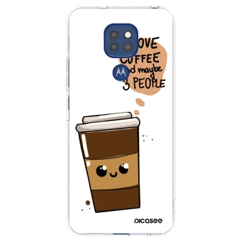 Picasee διαφανής θήκη σιλικόνης Motorola Moto G9 Play - Cute coffee