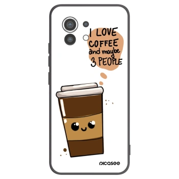 Picasee Μαύρη θήκη σιλικόνης για Xiaomi Mi 11 - Cute coffee