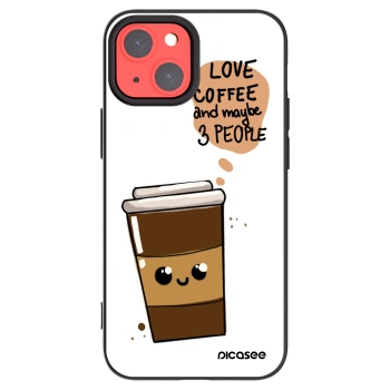 Picasee Μαύρη θήκη σιλικόνης για Apple iPhone 13 mini - Cute coffee