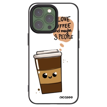 Picasee Μαύρη θήκη σιλικόνης για Apple iPhone 13 Pro - Cute coffee