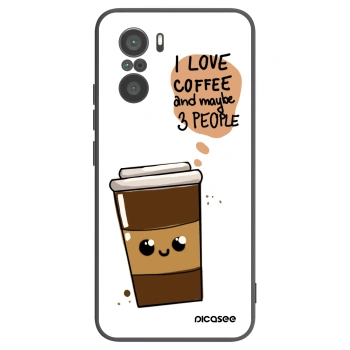 Picasee Μαύρη θήκη σιλικόνης για Xiaomi Poco F3 - Cute coffee