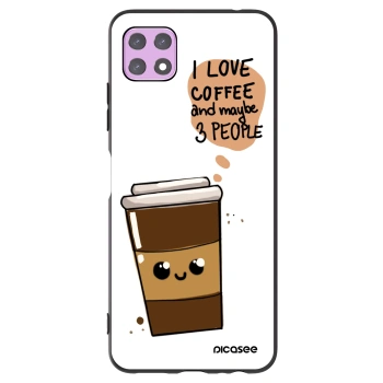 Picasee Μαύρη θήκη σιλικόνης για Samsung Galaxy A22 A226B 5G - Cute coffee
