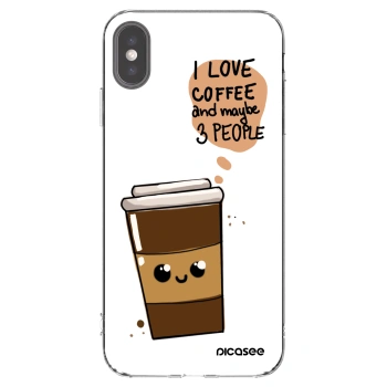 Picasee διαφανής θήκη σιλικόνης Apple iPhone XS Max - Cute coffee