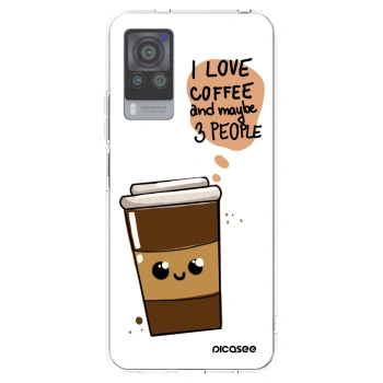 Picasee διαφανής θήκη σιλικόνης Vivo X60 Pro 5G - Cute coffee