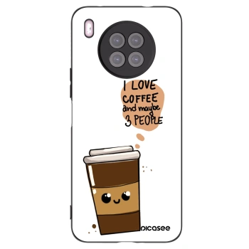 Picasee Μαύρη θήκη σιλικόνης για Huawei Nova 8i - Cute coffee