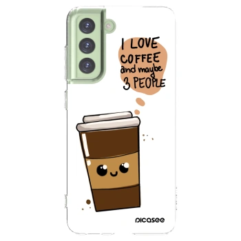 Picasee διαφανής θήκη σιλικόνης Samsung Galaxy S21 FE 5G - Cute coffee