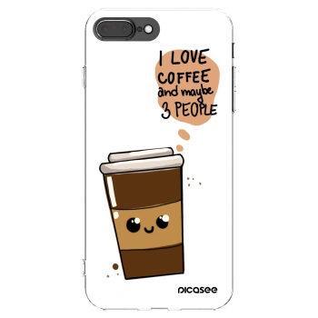 Picasee διαφανής θήκη σιλικόνης Apple iPhone 7 Plus - Cute coffee