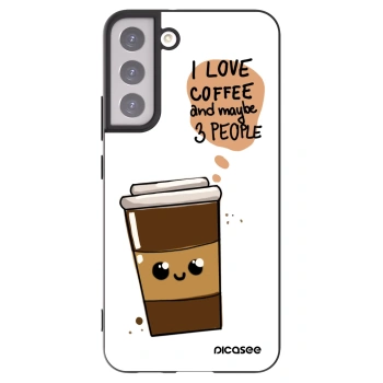 Picasee Μαύρη θήκη σιλικόνης για Samsung Galaxy S22+ 5G - Cute coffee