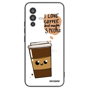 Picasee Μαύρη θήκη σιλικόνης για Vivo V23 5G - Cute coffee