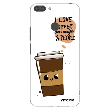 Picasee διαφανής θήκη σιλικόνης Huawei P Smart - Cute coffee