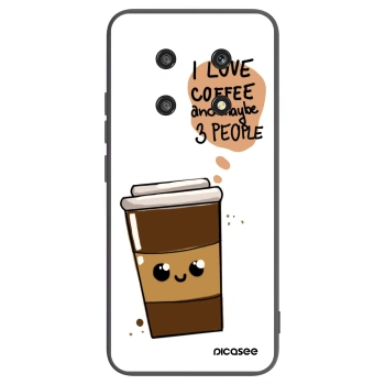 Picasee Μαύρη θήκη σιλικόνης για Honor Magic4 Lite 5G - Cute coffee