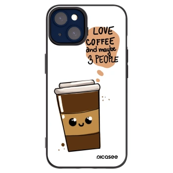 Picasee Μαύρη θήκη σιλικόνης για Apple iPhone 14 - Cute coffee