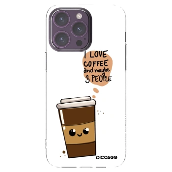Picasee διαφανής θήκη σιλικόνης Apple iPhone 14 Pro Max - Cute coffee