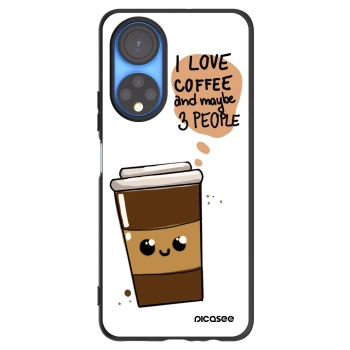 Picasee Μαύρη θήκη σιλικόνης για Honor X7 - Cute coffee