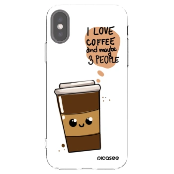 Picasee διαφανής θήκη σιλικόνης Apple iPhone X/XS - Cute coffee