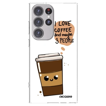 Picasee διαφανής θήκη σιλικόνης Samsung Galaxy S23 Ultra 5G - Cute coffee