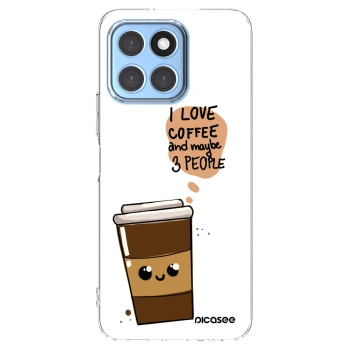Picasee διαφανής θήκη σιλικόνης Honor X8 5G - Cute coffee
