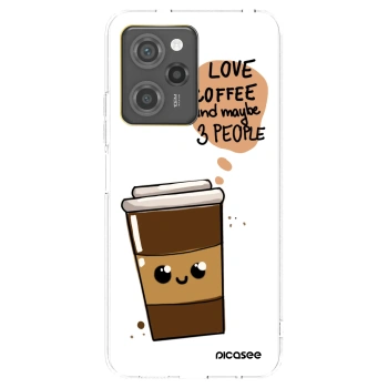 Picasee Μαύρη θήκη σιλικόνης για Xiaomi Poco X5 Pro - Cute coffee