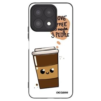 Picasee Μαύρη θήκη σιλικόνης για Honor X8a - Cute coffee