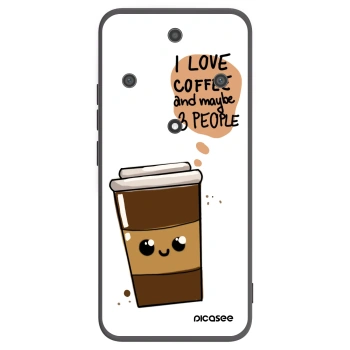 Picasee Μαύρη θήκη σιλικόνης για Honor Magic5 Lite 5G - Cute coffee