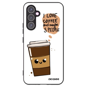 Picasee Μαύρη θήκη σιλικόνης για Samsung Galaxy A54 5G A546B - Cute coffee