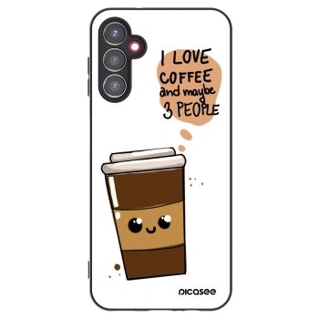 Picasee Μαύρη θήκη σιλικόνης για Samsung Galaxy A14 5G A146P - Cute coffee