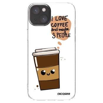 Picasee διαφανής θήκη σιλικόνης Apple iPhone 15 Plus - Cute coffee