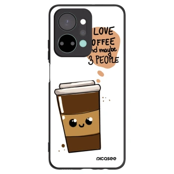 Picasee Μαύρη θήκη σιλικόνης για Honor X7a - Cute coffee