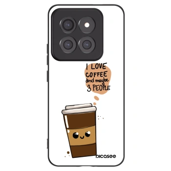 Picasee Μαύρη θήκη σιλικόνης για Xiaomi 14 Pro - Cute coffee