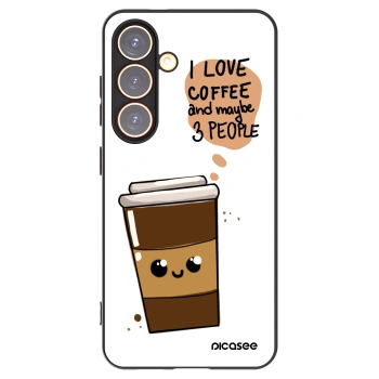 Picasee Μαύρη θήκη σιλικόνης για Samsung Galaxy S24 S921B 5G - Cute coffee