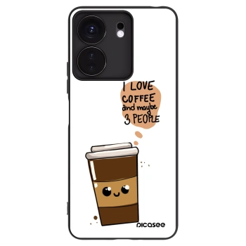 Picasee Μαύρη θήκη σιλικόνης για Xiaomi Redmi 13C 4G - Cute coffee
