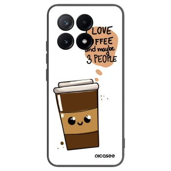 Picasee Μαύρη θήκη σιλικόνης για Xiaomi Poco X6 Pro - Cute coffee