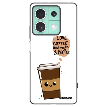 Picasee Μαύρη θήκη σιλικόνης για Xiaomi Redmi Note 13 5G - Cute coffee