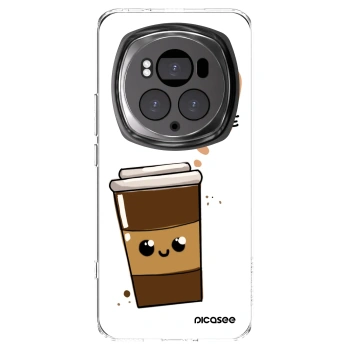Picasee διαφανής θήκη σιλικόνης Honor Magic6 Pro - Cute coffee