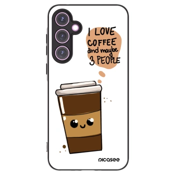 Picasee Μαύρη θήκη σιλικόνης για Samsung Galaxy A35 5G A356B - Cute coffee