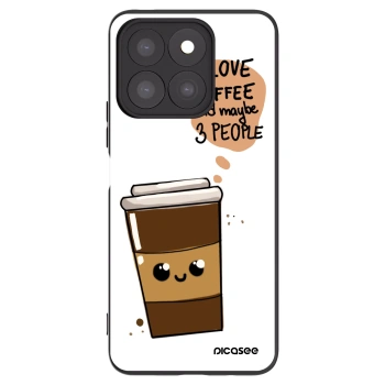 Picasee Μαύρη θήκη σιλικόνης για Honor X8b - Cute coffee