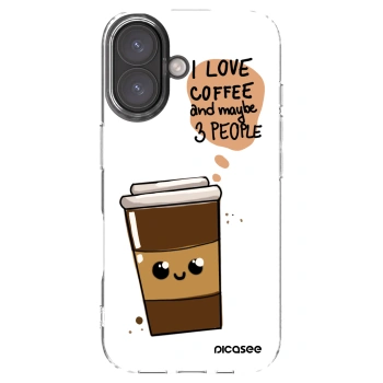 Picasee διαφανής θήκη σιλικόνης Apple iPhone 16 - Cute coffee
