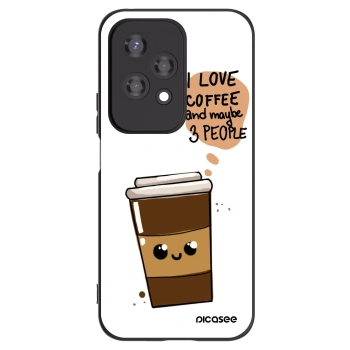 Picasee Μαύρη θήκη σιλικόνης για Honor 200 Lite - Cute coffee